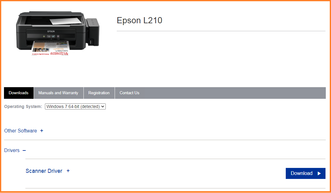 драйвер для Epson L210